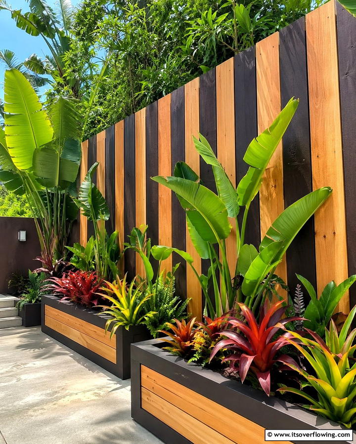 Cedar Fence with Dual Tones - 30 Durable Cedar Fence Ideas to Enhance Privacy and Style