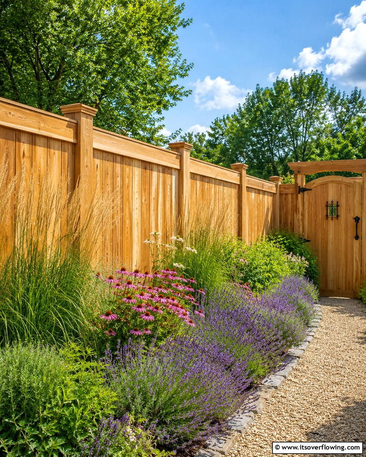 Cedar Fence with Natural Finishes - 30 Durable Cedar Fence Ideas to Enhance Privacy and Style