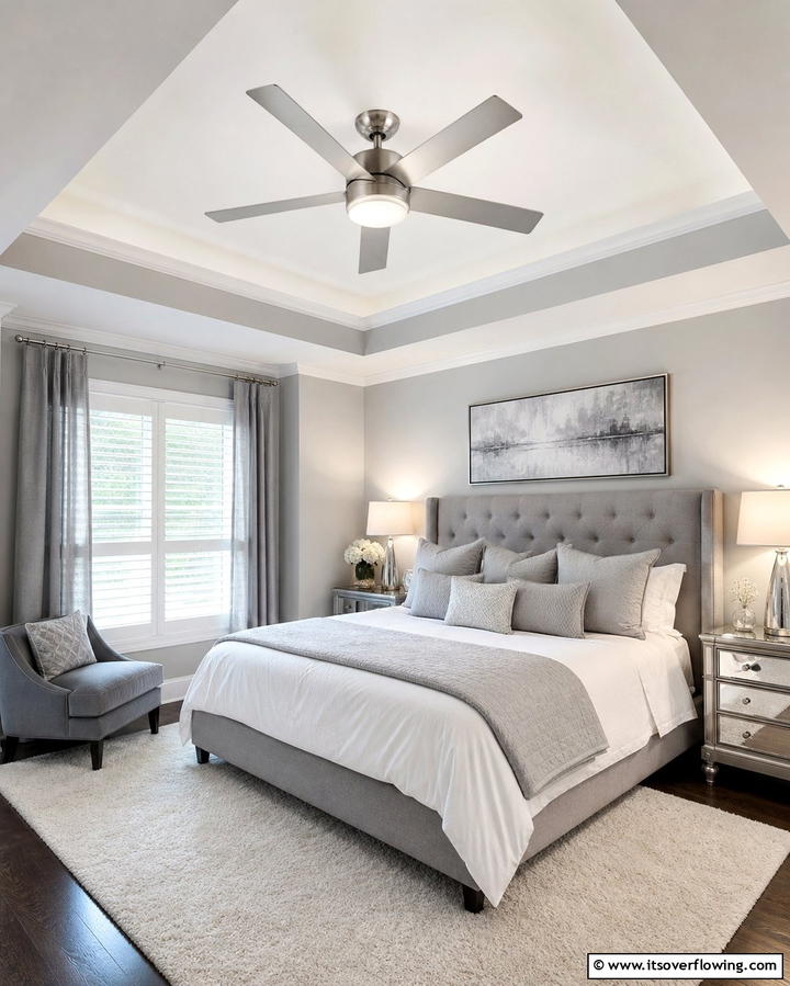 Ceiling Fans with Integrated Lighting - 25 Reverse Tray Ceiling Ideas for a Unique Look