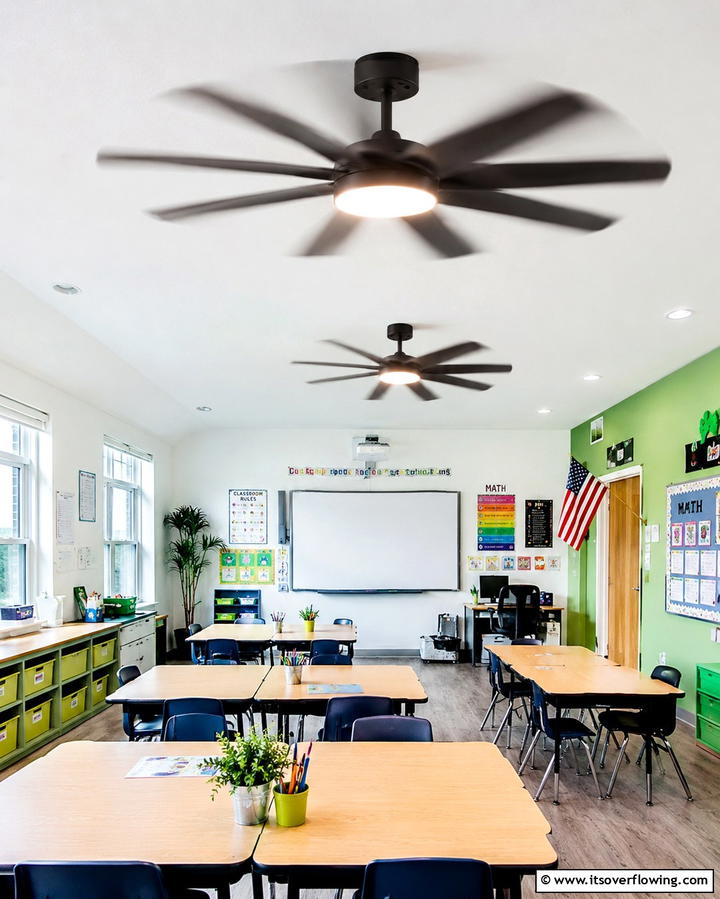 Ceiling Fans with Lights - 25 Classroom Lighting Ideas for Better Learning