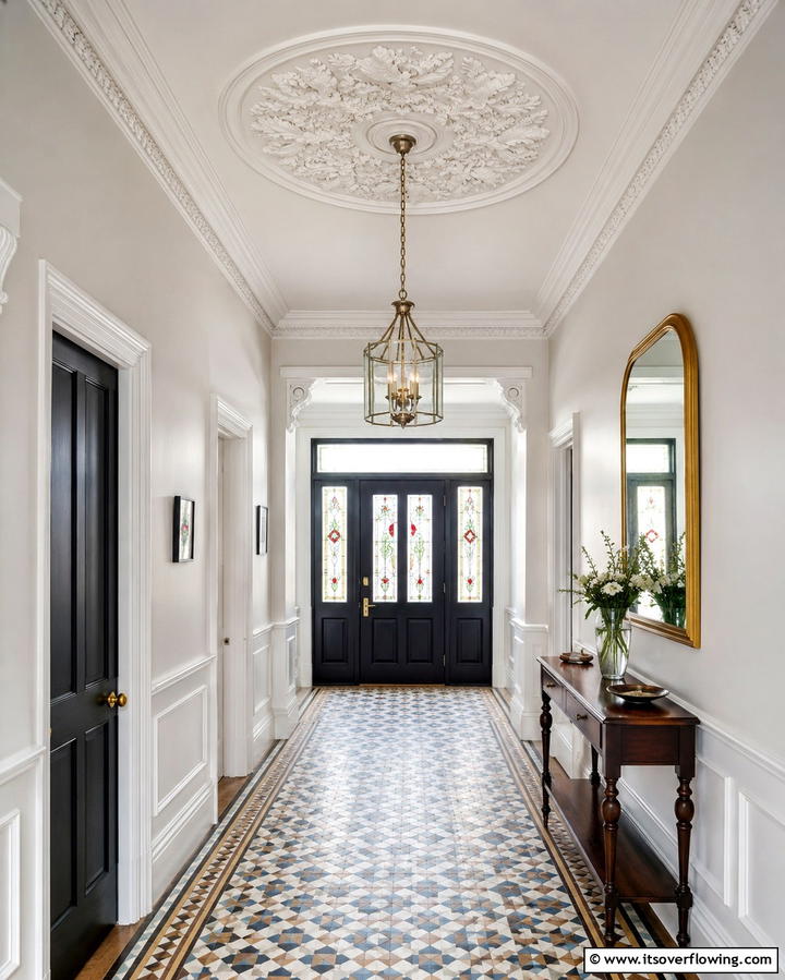 Ceiling Medallions - 25 Victorian Hallway Ideas for a Grand Entrance