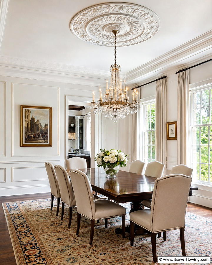 Ceiling Medallions for Subtle Detail - 25 Affordable Cheap Ceiling Ideas for Your Home