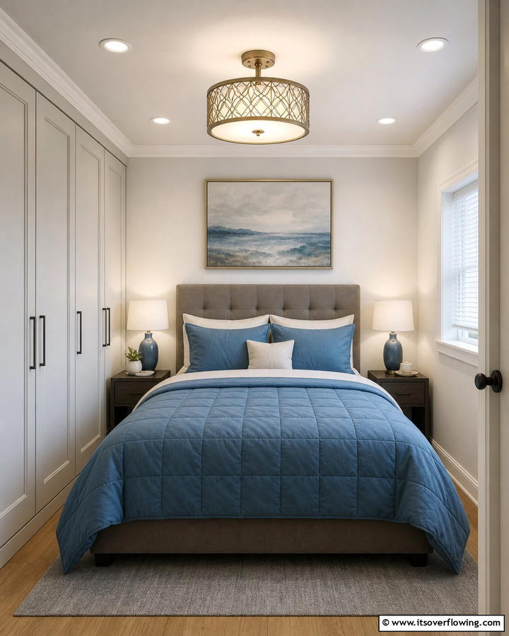 Ceiling Mounted Fixtures - 20 Small Bedroom Lighting Ideas for a Cozy and Inviting Space