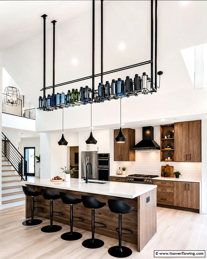 Ceiling Mounted Storage - 20 Clever Water Bottle Storage Ideas for a Clutter-Free Home