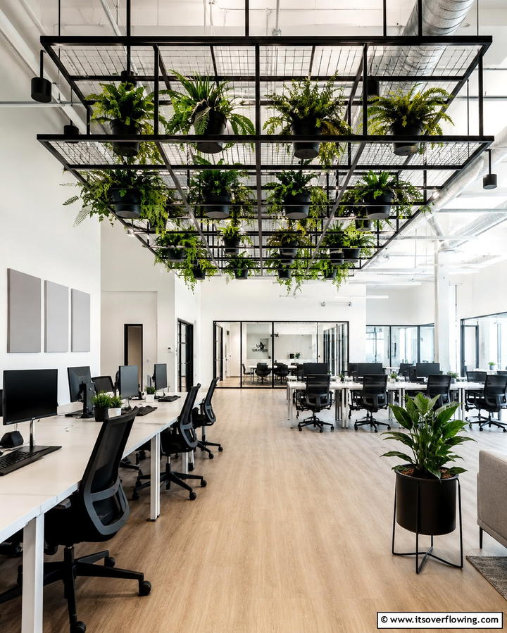 Ceiling Planter Grids - 25 Green Ceiling Ideas for a Unique and Bold Statement