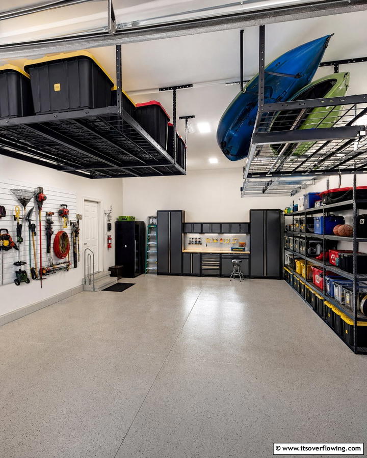 Ceiling Storage Systems for Bulkier Items - 21 Garage Storage Ideas to Organize Your Cluttered Space