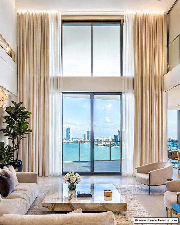 Ceiling to Floor Curtains for a Luxurious Touch - 25 Sliding Door Curtain Ideas for Privacy and Style