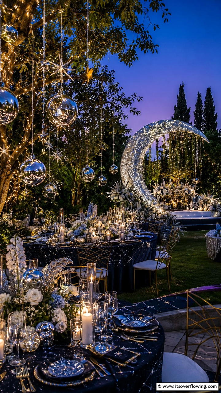 Celestial Garden Evening Wedding - 30 Garden Wedding Ideas- Enchanting Outdoor Celebration Themes