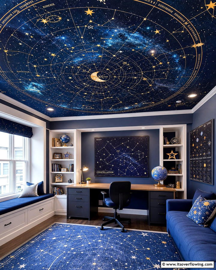 Celestial Maps for an Educational Twist - 25 Ceiling Wallpaper Ideas to Elevate Your Space