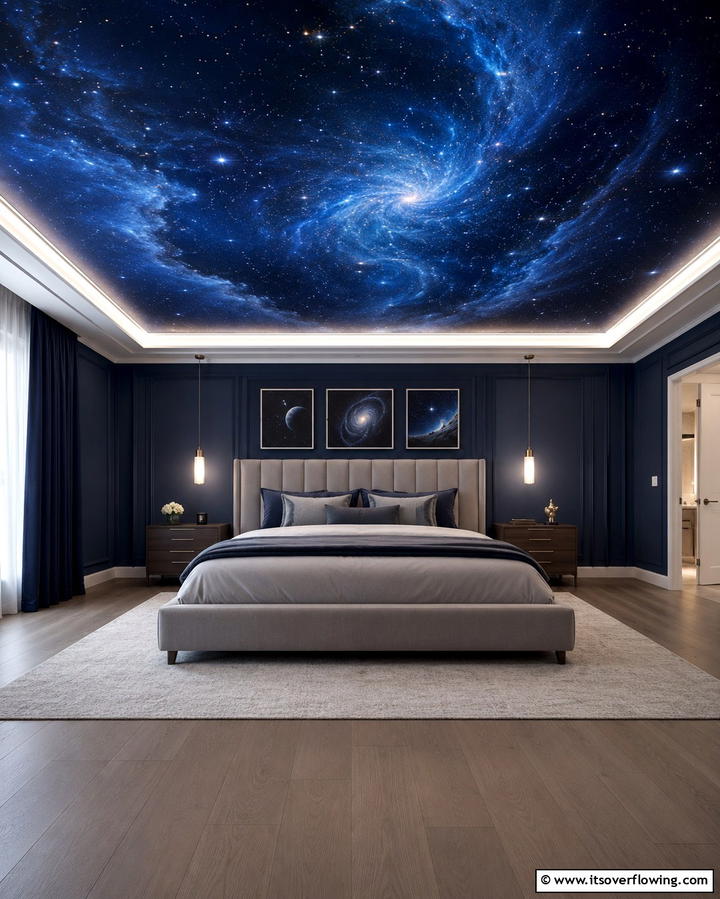 Celestial Night Sky - 30 Artistic Ceiling Murals to Inspire Unique Interior Designs