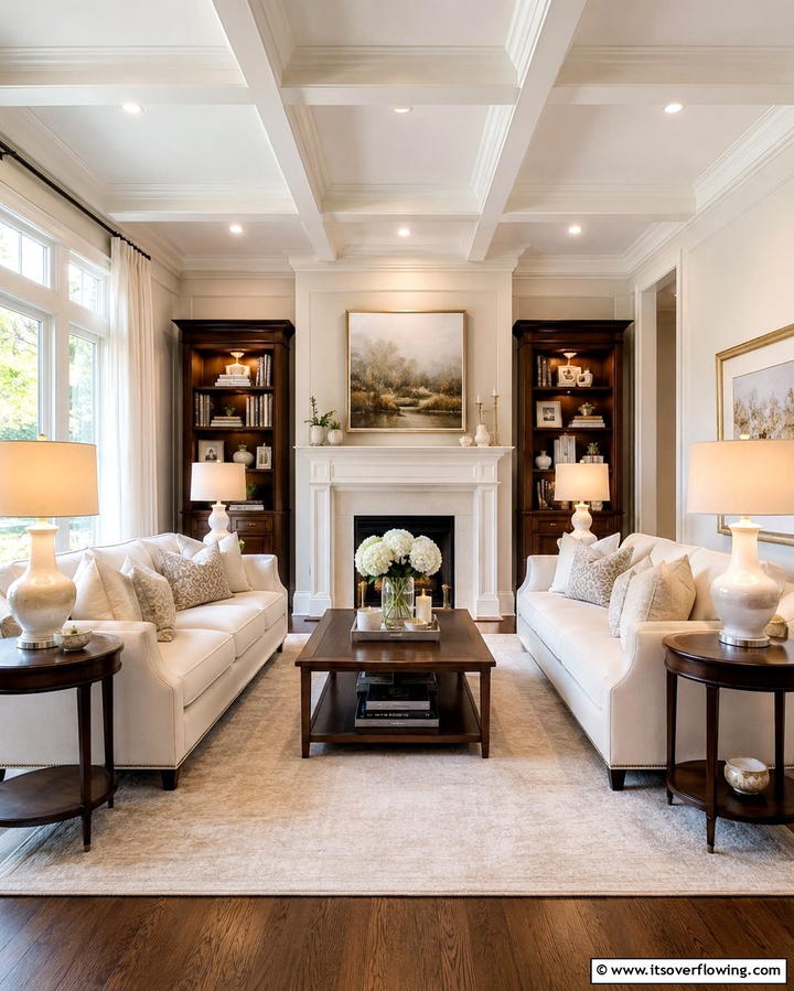 Centered Fireplace Focus - 20 Symmetrical Living Room Ideas for Balanced Spaces