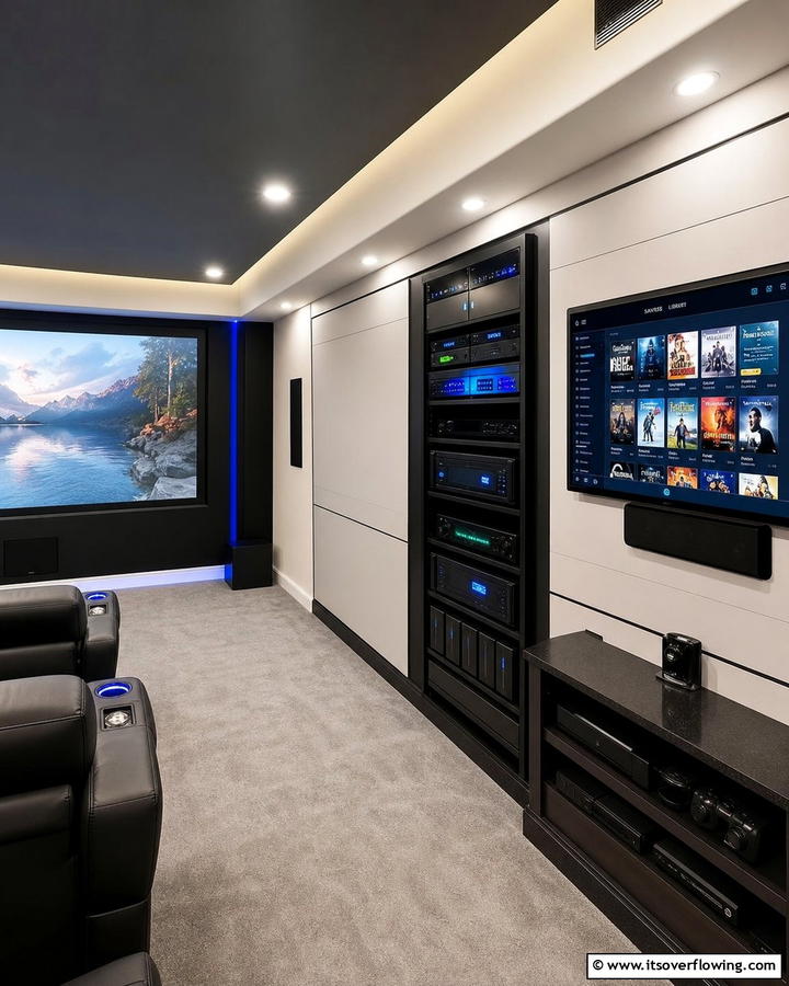 Centralized Media Server Setup - 30 Home Theater Ideas- Immersive Entertainment Spaces