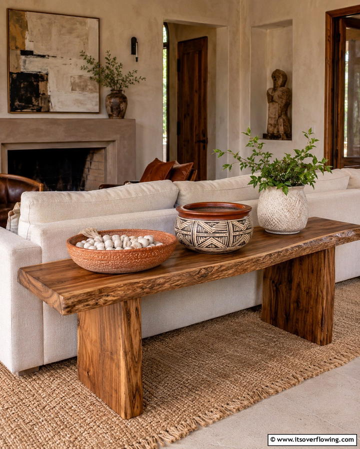 Ceramic Bowls as Decor - 25 Sofa Table Decor Ideas to Elevate Your Space