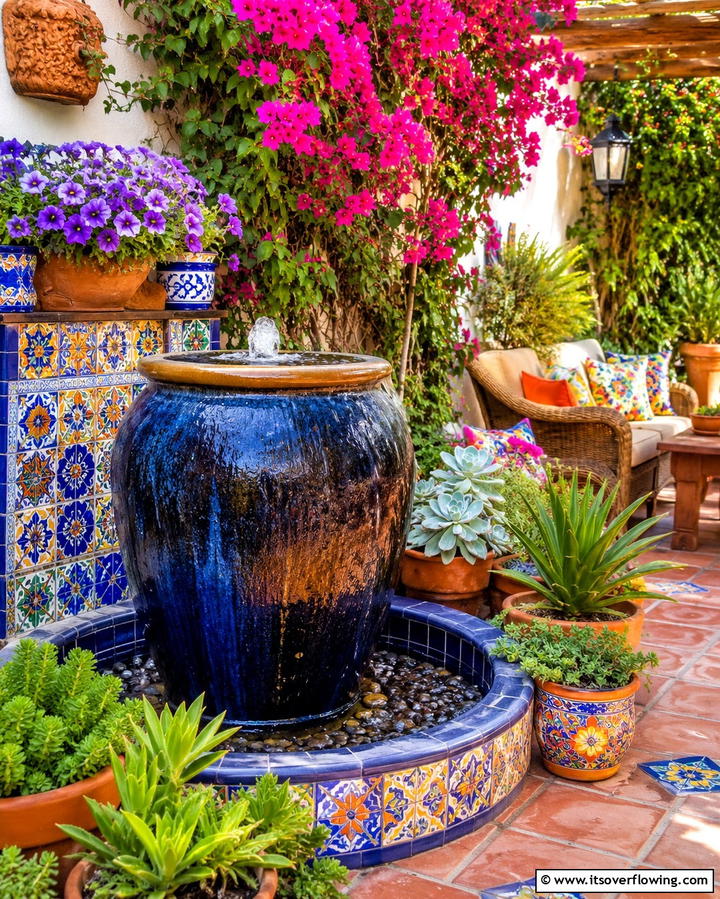 Ceramic Jar Fountain - 25 Backyard Fountain Ideas for a Serene Outdoor Space