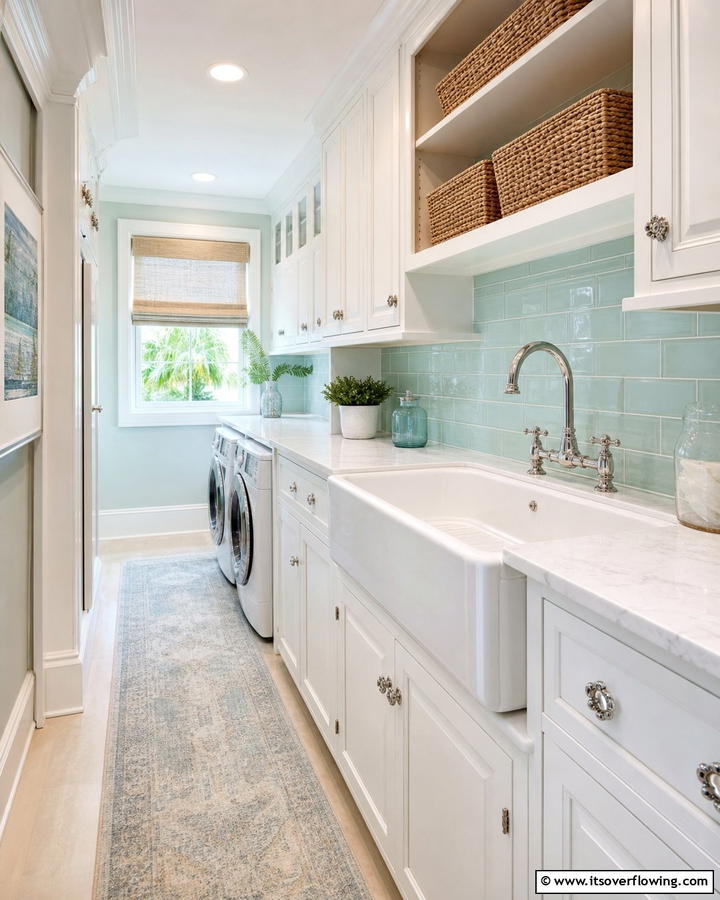 Ceramic Sink - 20 Functional Laundry Room Sink Ideas for Efficiency