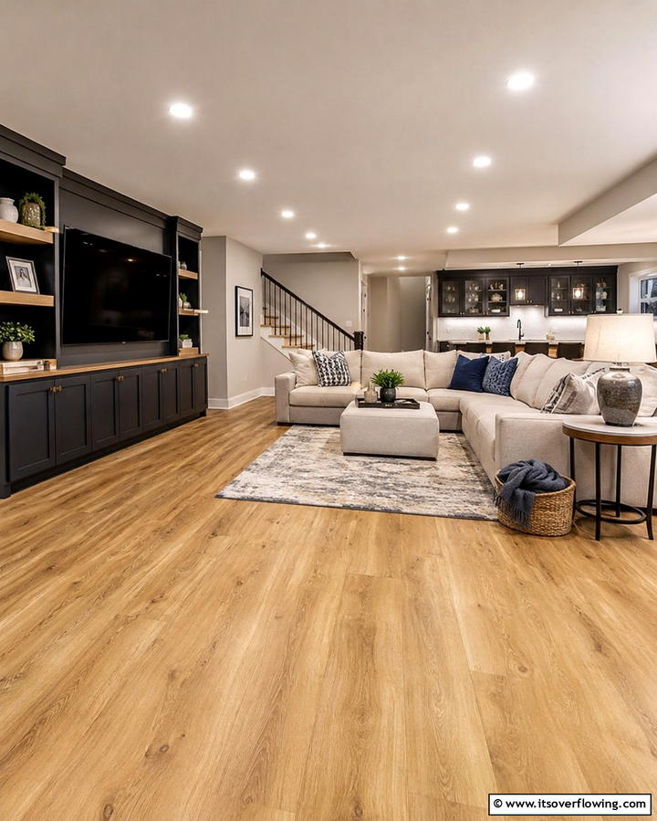 Ceramic Tile Flooring - 25 Basement Floor Ideas for a Functional Space