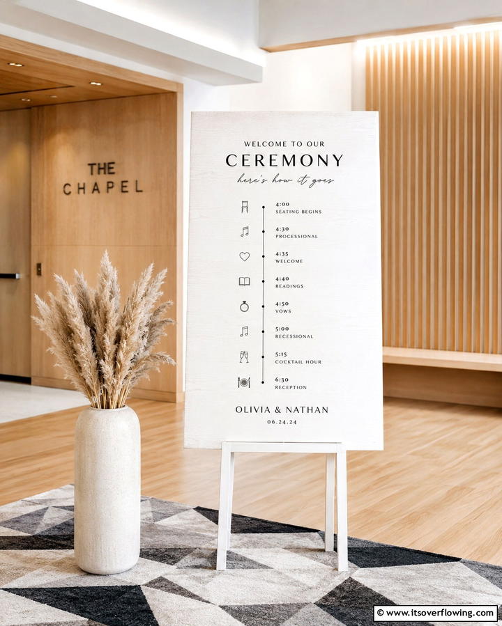 Ceremony Program SignExact - 30 Creative Wedding Sign Ideas to Personalize Events