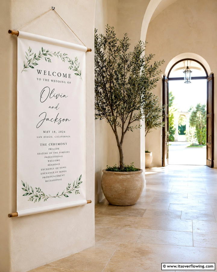 Ceremony Program SignOne - 30 Creative Wedding Sign Ideas to Personalize Events
