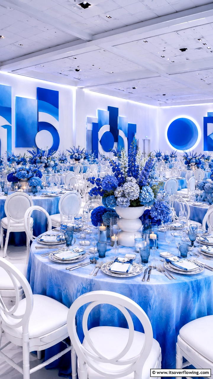 Cerulean Dreamscape - 30 Blue Wedding Theme Ideas for Serene Celebrations