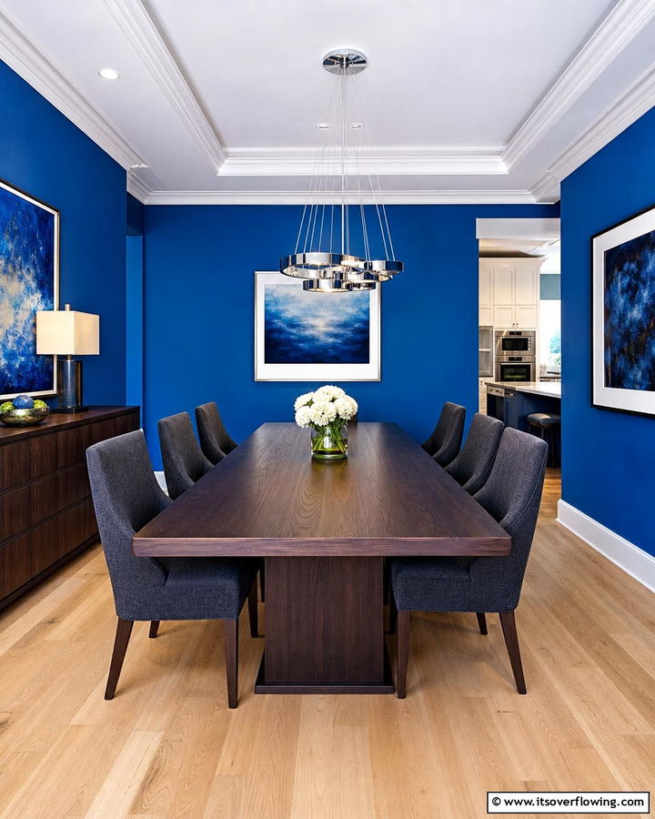 Cerulean Sophistication - 21 Blue Dining Room Ideas for Calm Entertaining Spaces