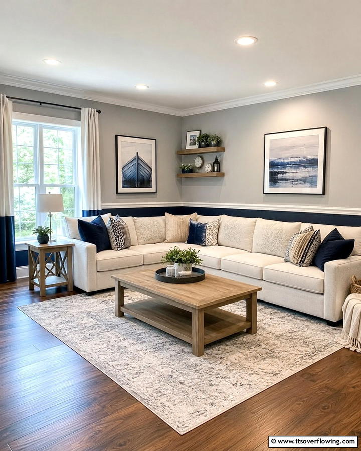 Chair Rail with Darker Bottom Walls - 30 Stylish Chair Rail Molding Ideas to Elevate Your Interiors