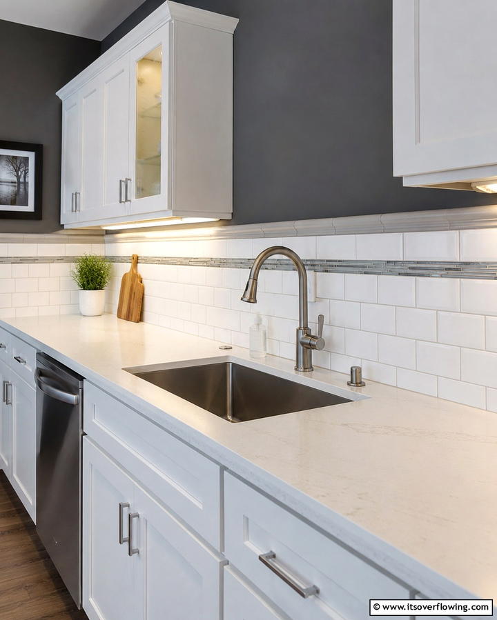 Chair Rail with Tile Accents - 30 Stylish Chair Rail Molding Ideas to Elevate Your Interiors