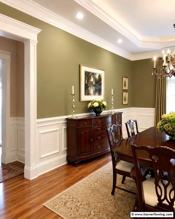 Chair Rail with Wainscoting Panels - 30 Stylish Chair Rail Molding Ideas to Elevate Your Interiors