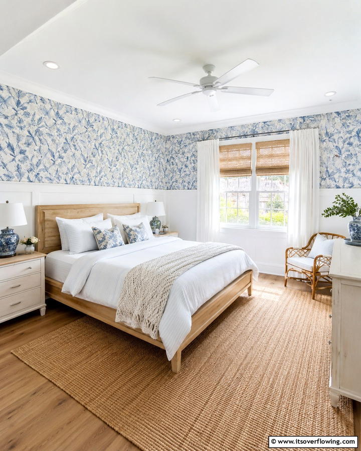 Chair Rails with Wallpaper Accents - 30 Stylish Chair Rail Molding Ideas to Elevate Your Interiors