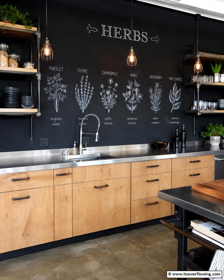 Chalkboard Backsplash - 25 Modern Kitchen Backsplash Ideas for a Fresh Update