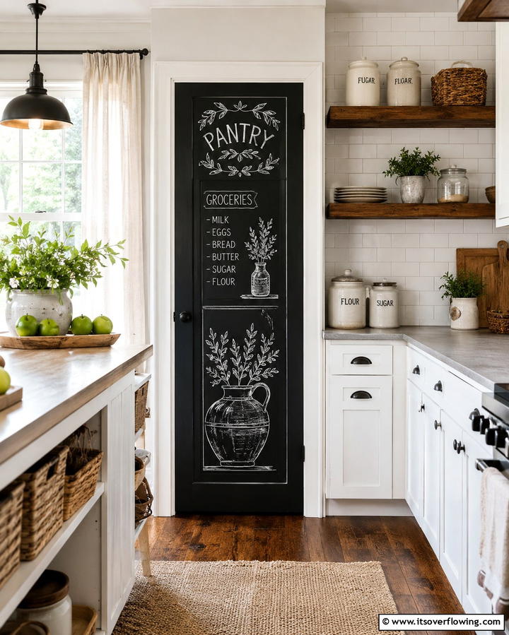 Chalkboard Door - 25 Door Painting Ideas to Add Personality to Your Home
