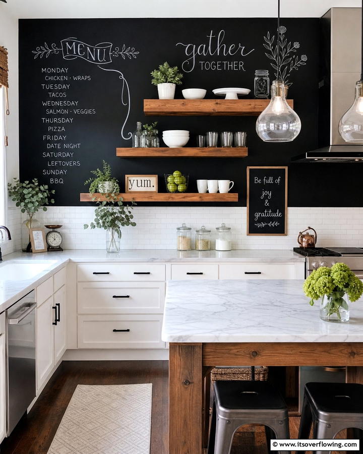 Chalkboard Paint Feature - 30 Wall Painting Ideas for Every Room in Your Home