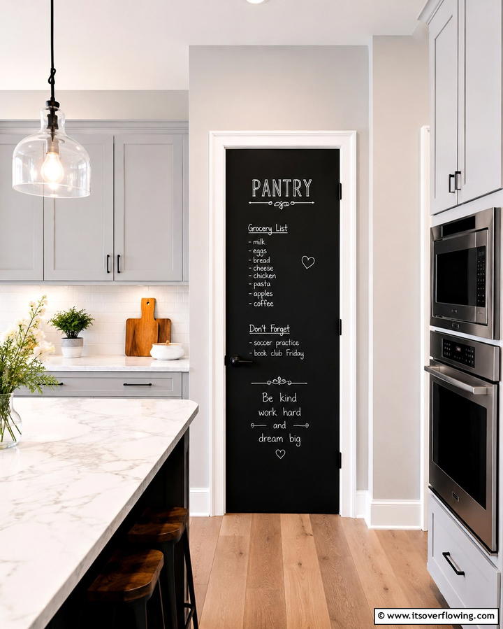 Chalkboard Paint on a Door - 30 Creative Chalkboard Wall Ideas for Functional & Fun Spaces