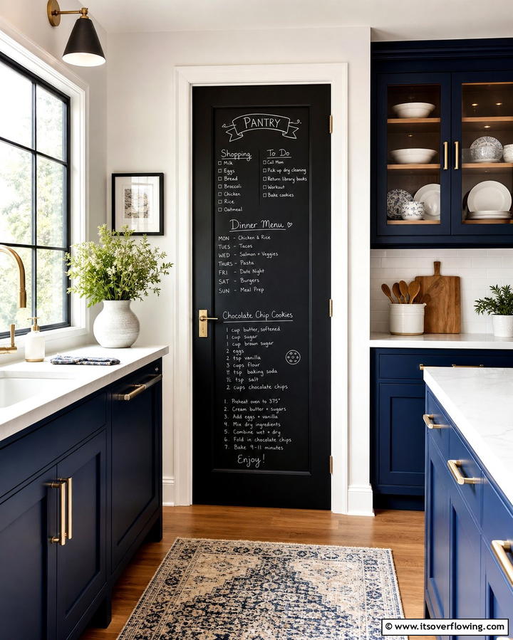 Chalkboard Pantry Door for Versatile Utility - 25 Pantry Door Ideas for Stylish and Functional Spaces