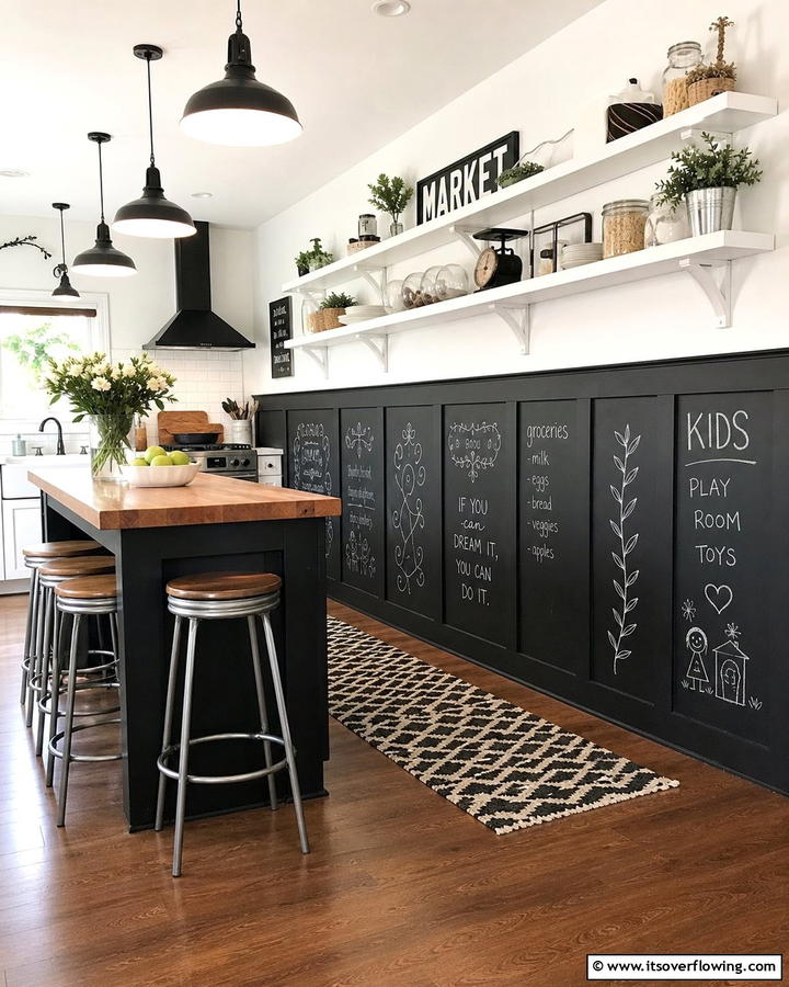 Chalkboard Style Wainscoting - 21 Classic Wainscoting Ideas to Elevate Your Interior Walls