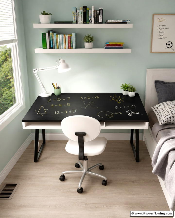 Chalkboard Top for a Kids Desk - 30 Creative Chalkboard Wall Ideas for Functional & Fun Spaces