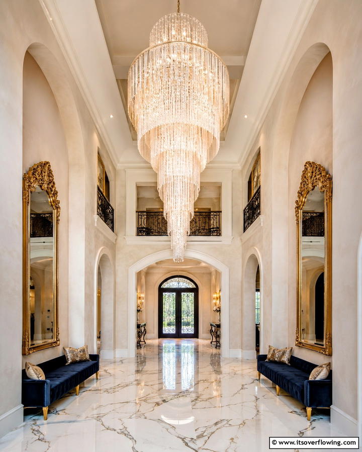 Chandeliers for Grand Elegance - 25 Hallway Lighting Ideas to Brighten Your Space