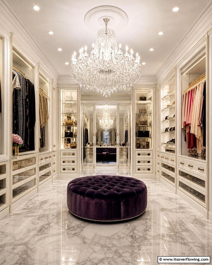 Chandeliers for Walk In Closets - 25 Bright Closet Lighting Ideas for Organized Spaces