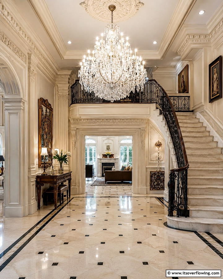 Chandeliers for a Dramatic Touch - 25 Victorian Hallway Ideas for a Grand Entrance