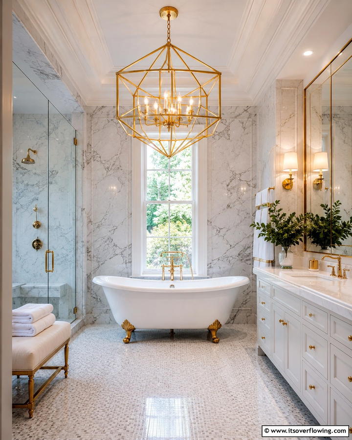 Chandeliers for a Luxurious TouchOne - 25 Bathroom Lighting Ideas to Brighten Your Space