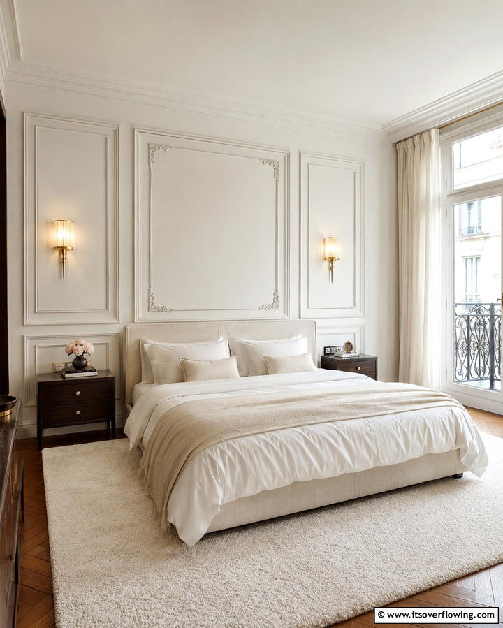 Chanel Inspired Wall Paneling - 25 Chanel Bedroom Ideas for a Luxurious and Chic Space