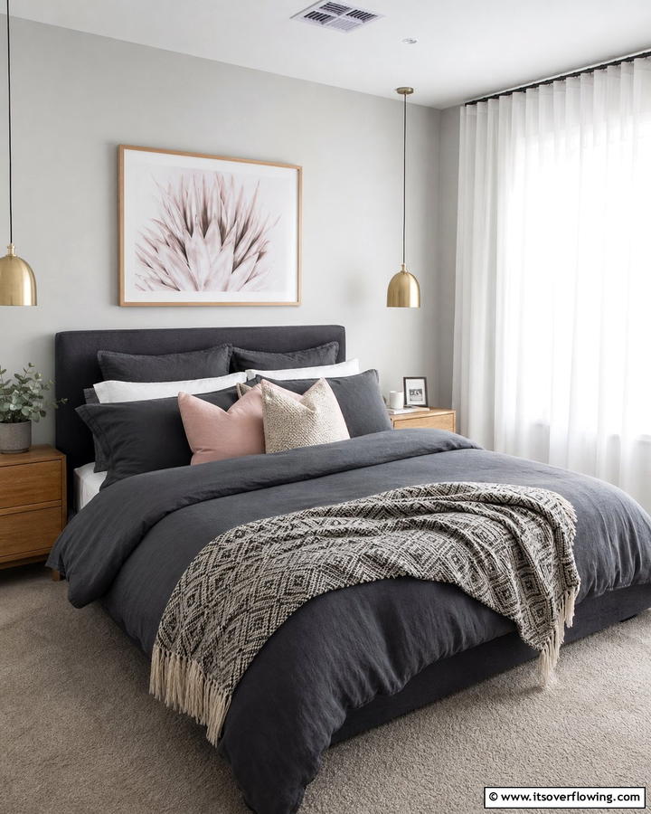 Charcoal Bedding - 20 Charcoal Bedroom Ideas for a Sleek and Modern Look