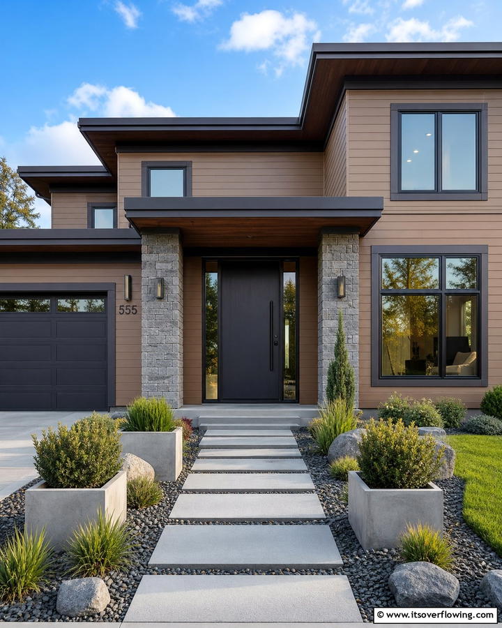 Charcoal Gray Front Door - 20 Brown House Front Door Colors for a Warm Welcome