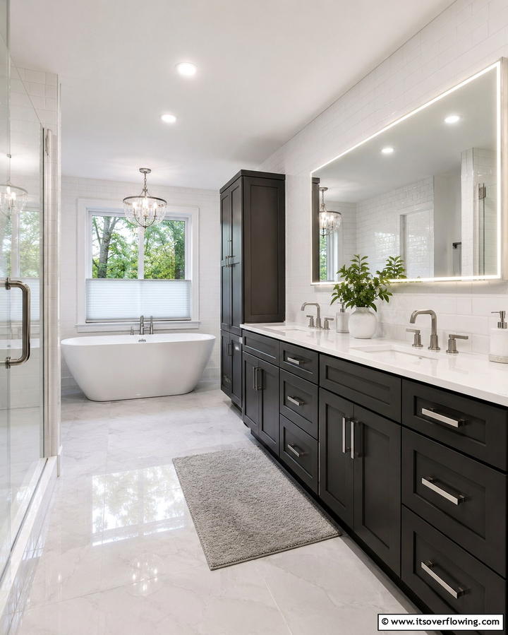 Charcoal Gray Sophistication - 25 Bathroom Cabinet Color Ideas for a Fresh Look