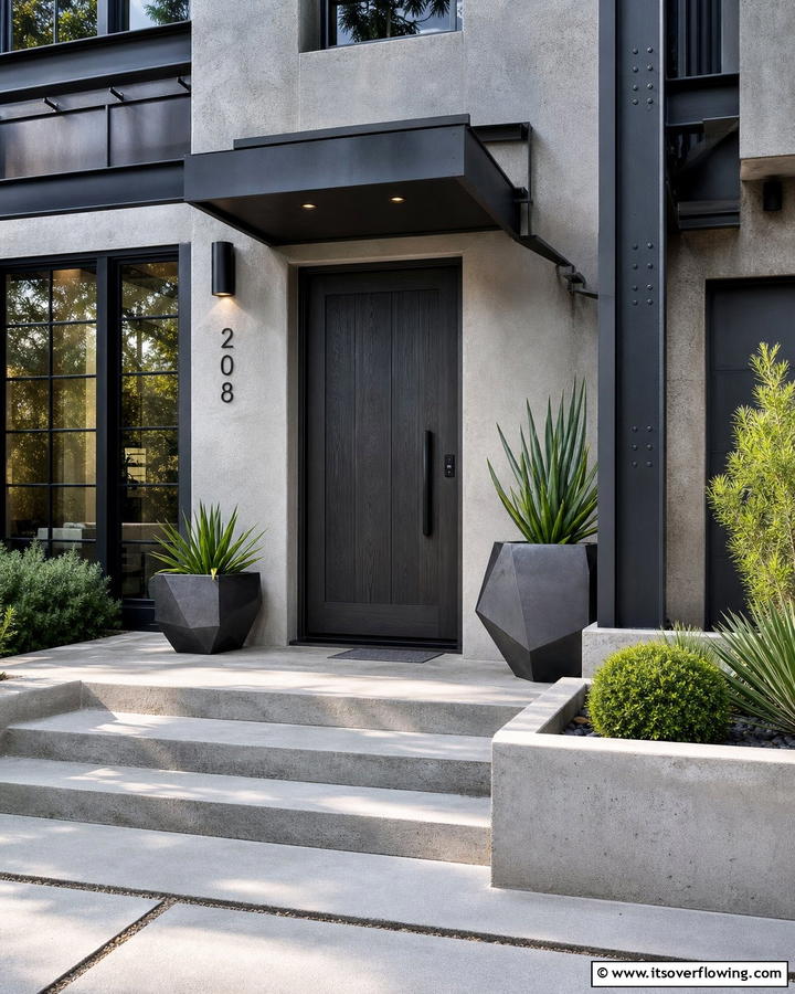 Charcoal Gray SophisticationExact - 20 Cedar Front Door Colors Ideas- Warm & Inviting