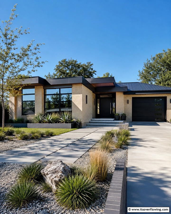 Charcoal Gray for Modern Sophistication - 30 Warm Blonde Brick House Color Schemes for Modern Homes