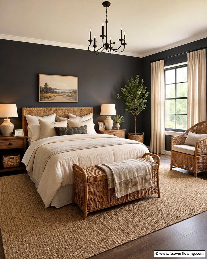 Charcoal and Beige Harmony - 20 Charcoal Bedroom Ideas for a Sleek and Modern Look