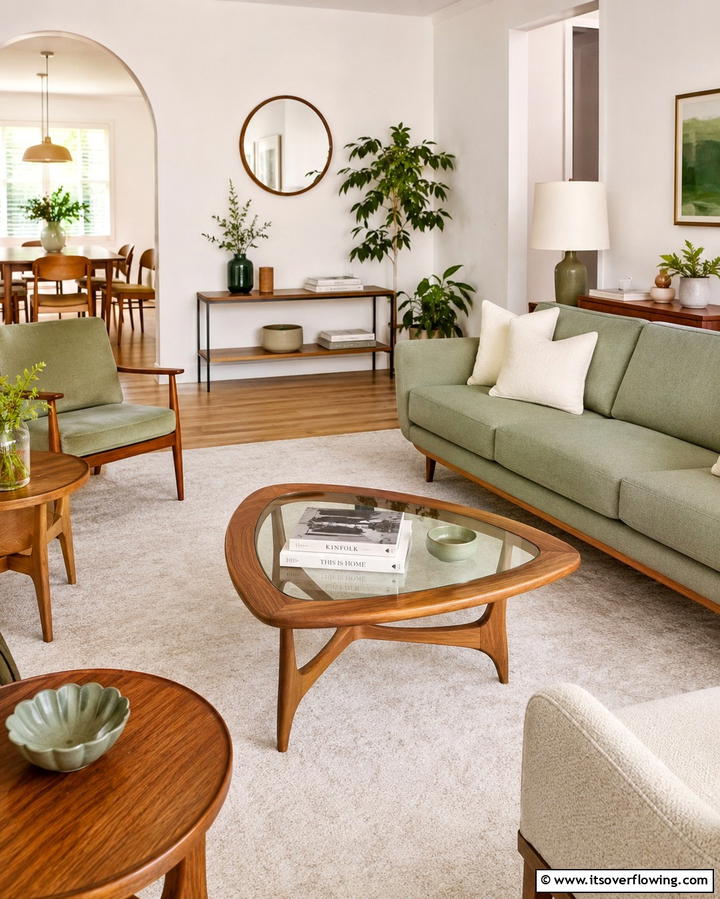 Charming Coffee Tables - 30 1950s Living Room Ideas for Retro Charm Revival