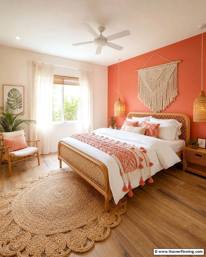 Charming Coral Hues - 21 Bedroom Paint Colors to Create Your Dream Sleep Sanctuary