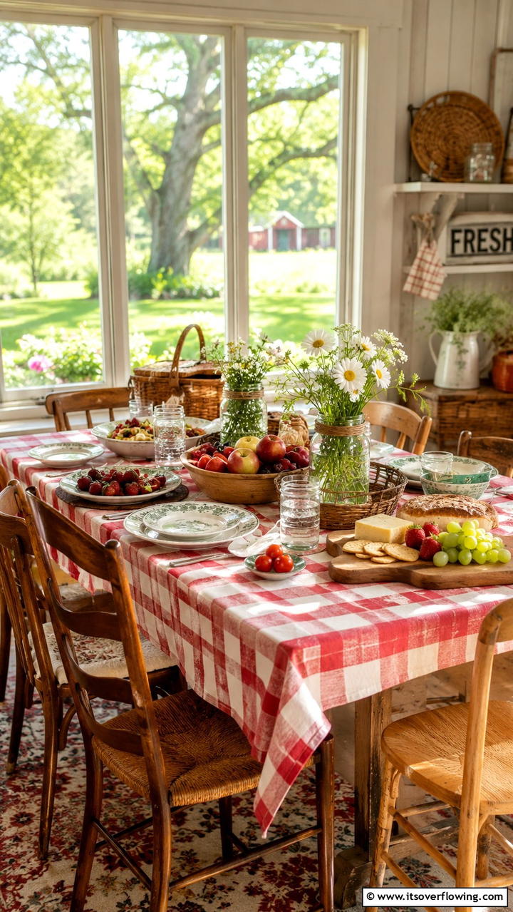 Charming Country Picnic - 21 Elegant Tablescape Ideas for Memorable Dining Experiences