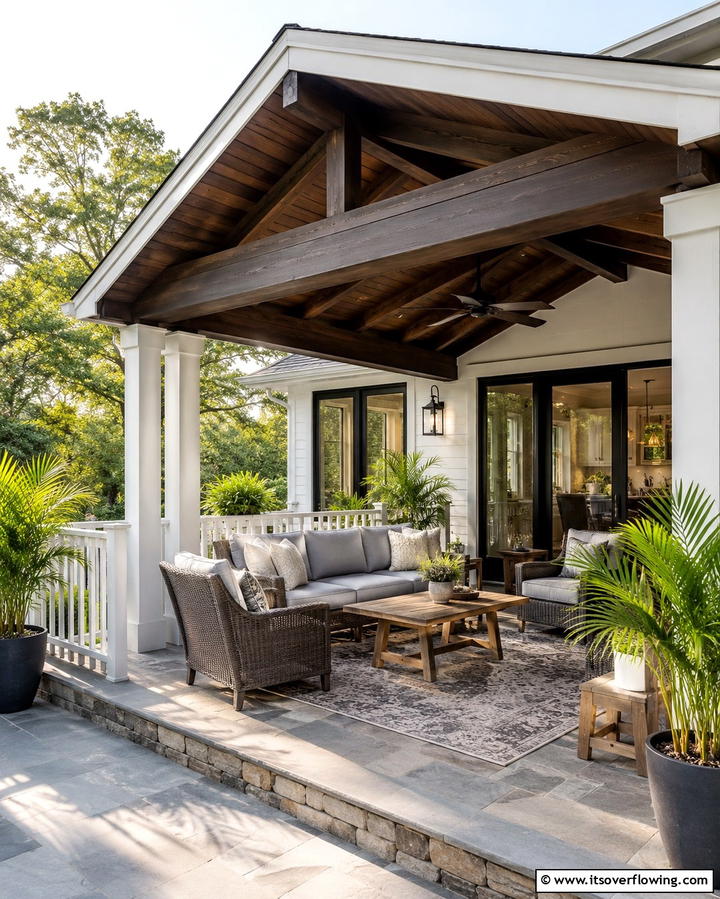 Charming Covered Patio - 30 Backyard Gazebo Ideas for Outdoor Entertaining
